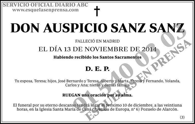 Auspicio Sanz Sanz